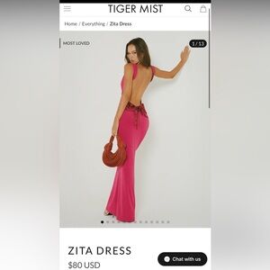 Tiger Mist Red Zita Dress
